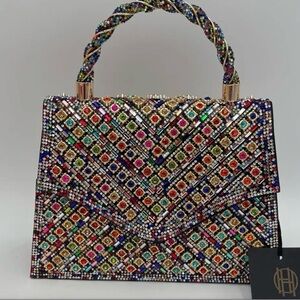 House of Harlow 1960 Colorful Beaded Wristlet